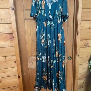 Floral Green Dress
